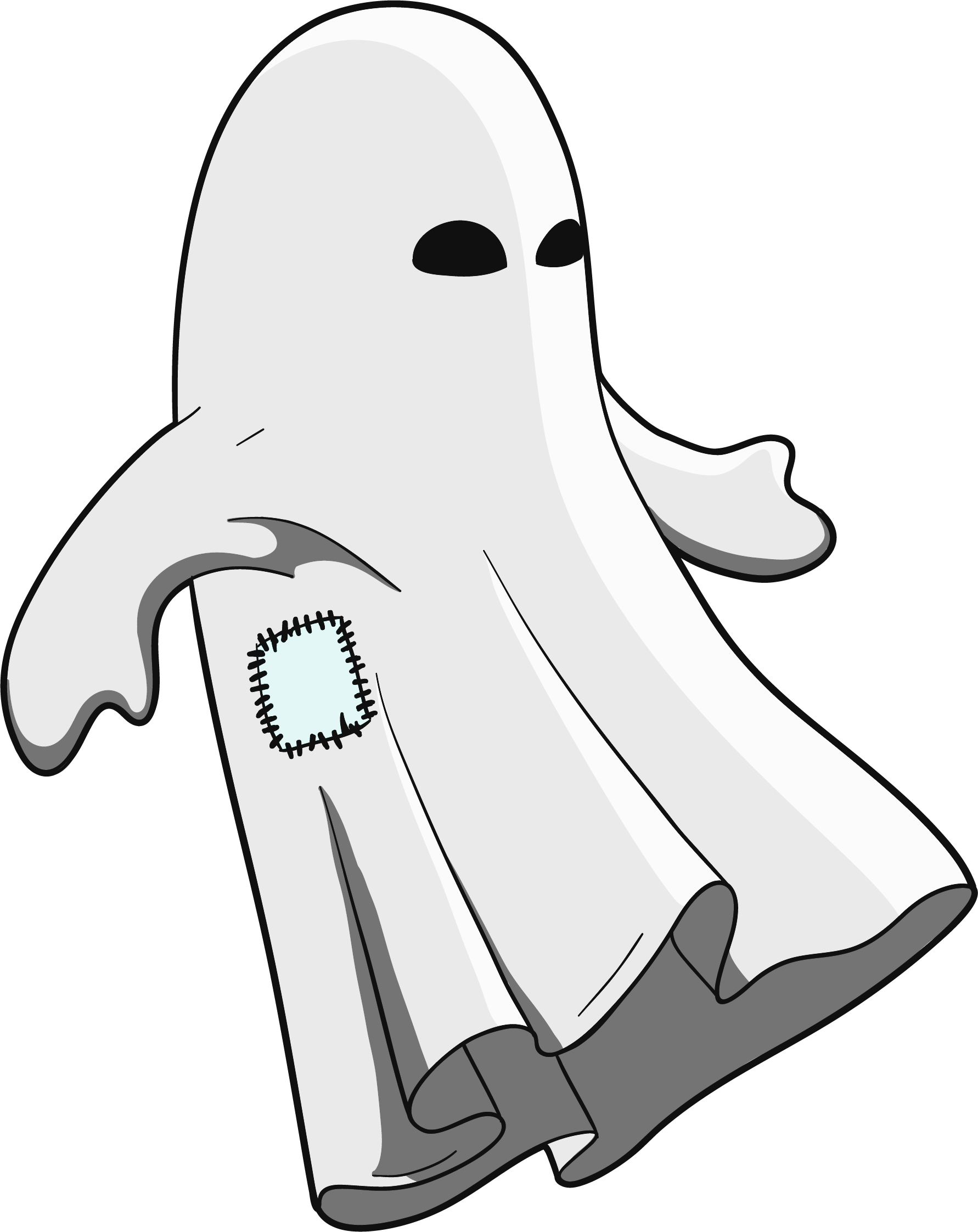 Vector Ghost Png Clipart (gray, white, black, lavender)