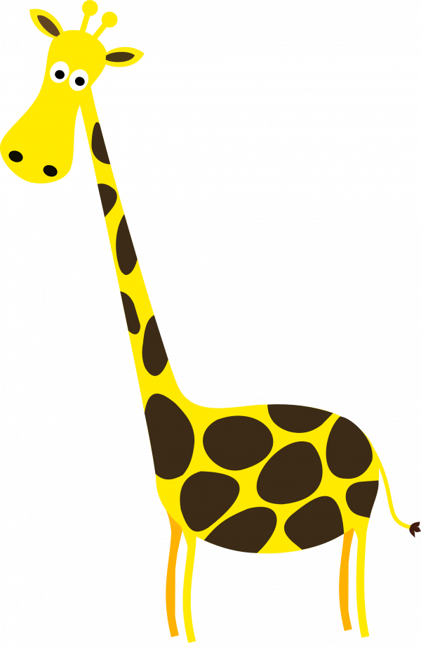 Vector Giraffe Png Clipart 1 (yellow, gold, black)