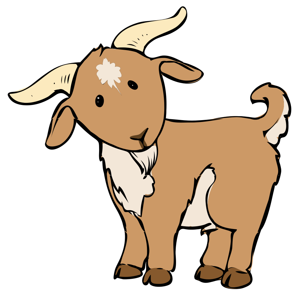 Vector Goat Billy Png (beige, salmon, black)