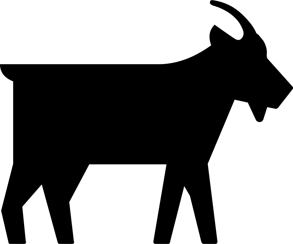 Vector Goat Black Clipart Png (gray, white, silver, black)