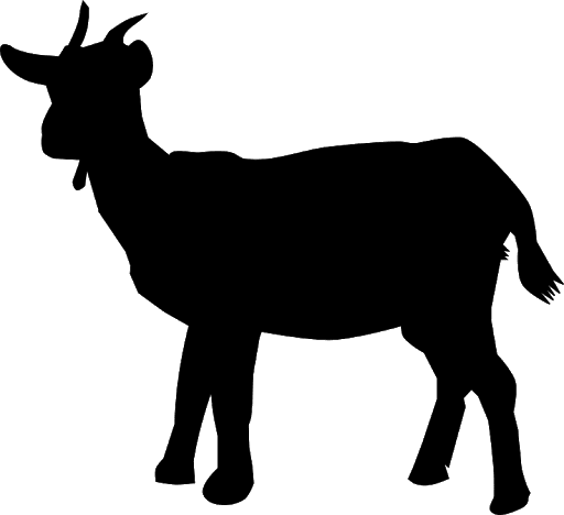 Vector Goat Clipart Black Png (gray, black)