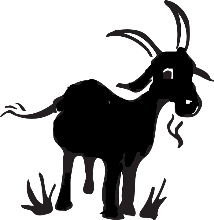 Vector Goat Clipart Png (black)