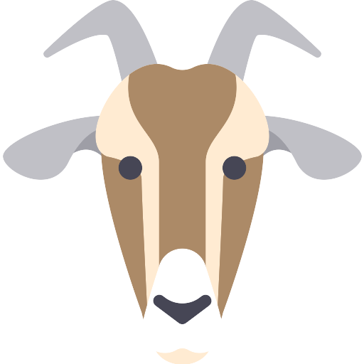 Vector Goat Face Clipart Png (gray, black, white, silver, beige)