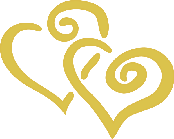 Vector Gold Heart Png File (white, salmon, gold, orange)