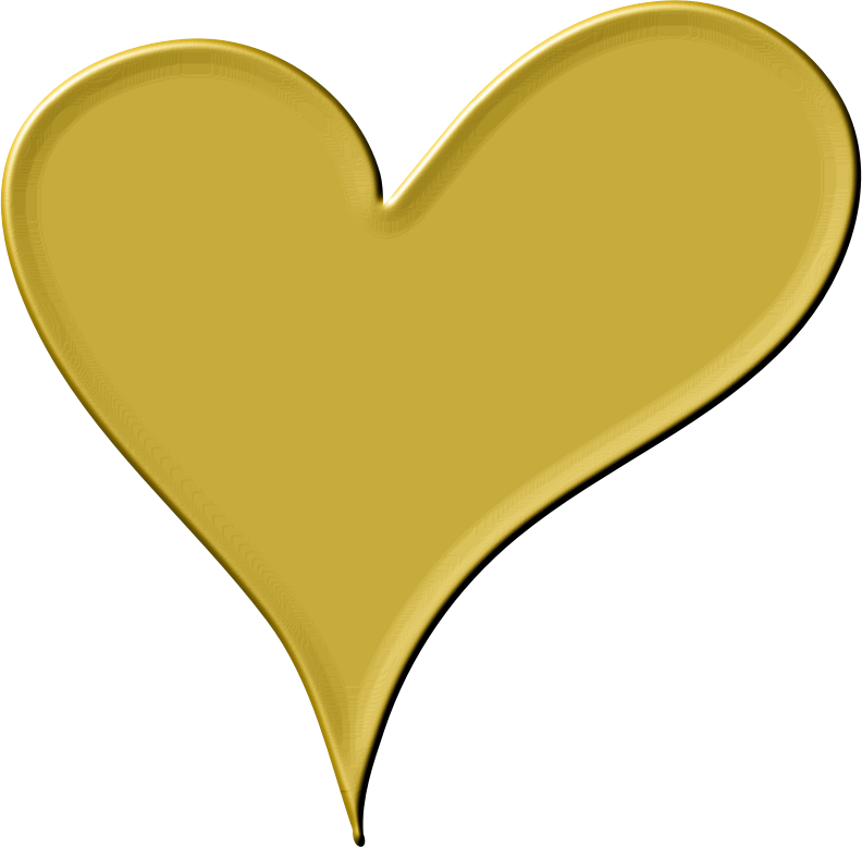 Vector Gold Heart Png Image (black, chocolate)