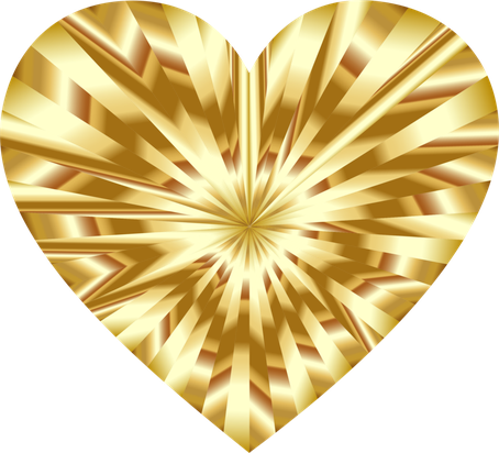 Vector Gold Heart Transparent Background (black, beige, olive)