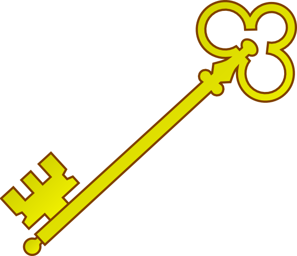 Vector Gold Key Png Clipart (white, gold)