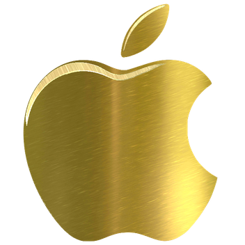 Vector Golden Apple Png Image (black, olive)