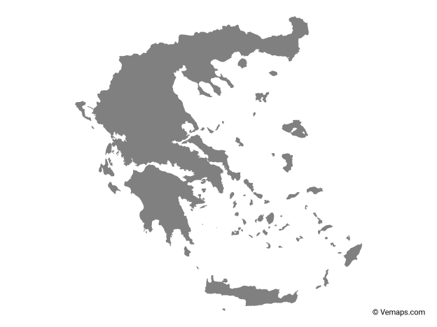 Vector Greece Map Transparent Png (gray, black)