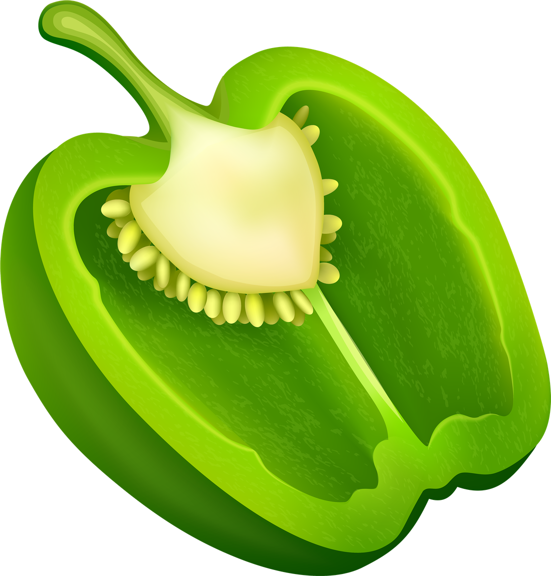 Vector Green Bell Pepper Png Photos (black, olive, green)