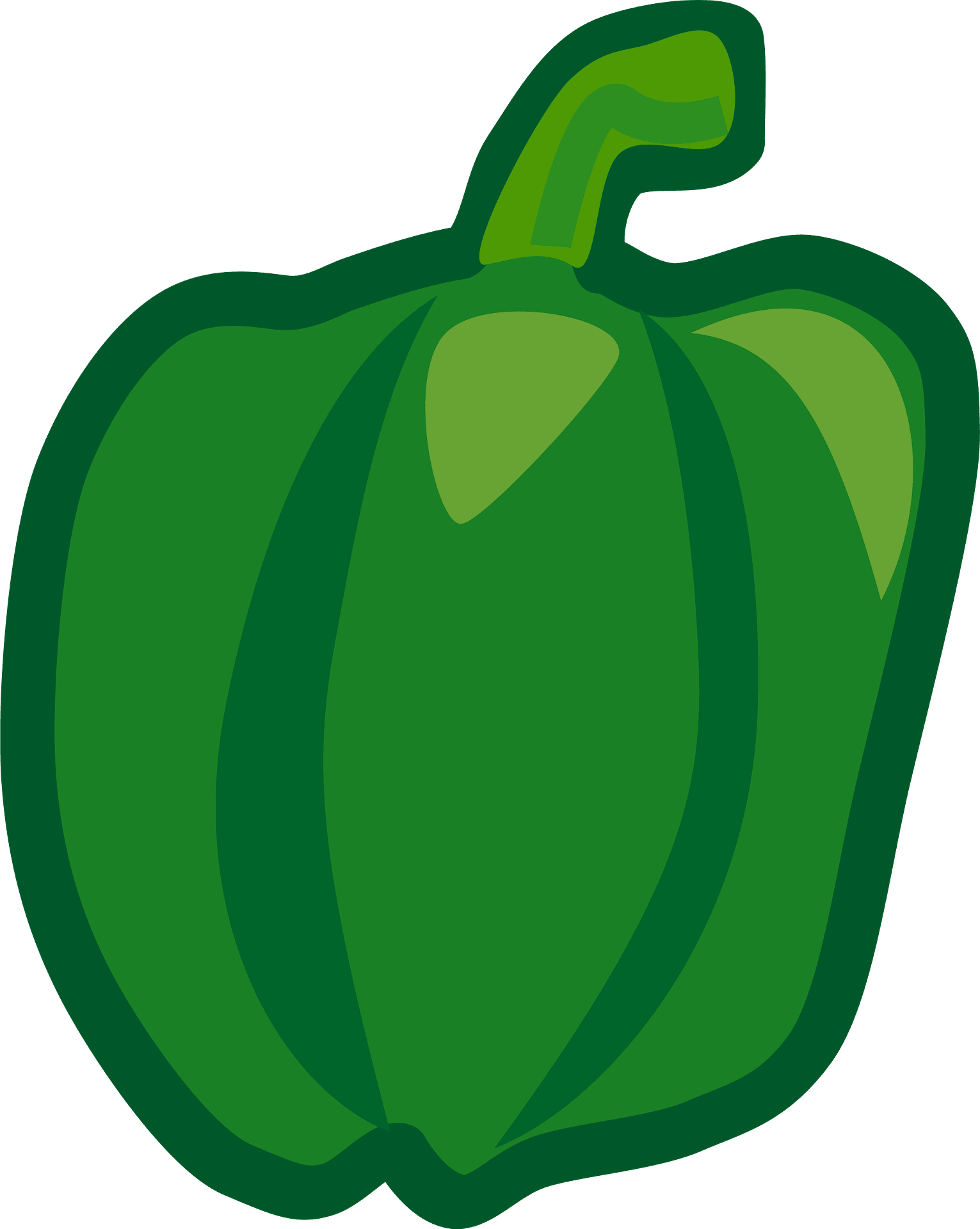 Vector Green Bell Pepper Png Transparent Image (gray, olive, green)