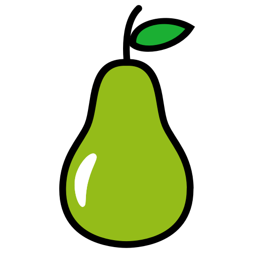 Vector Green Pears Png Transparent Image (black, white, green, olive)