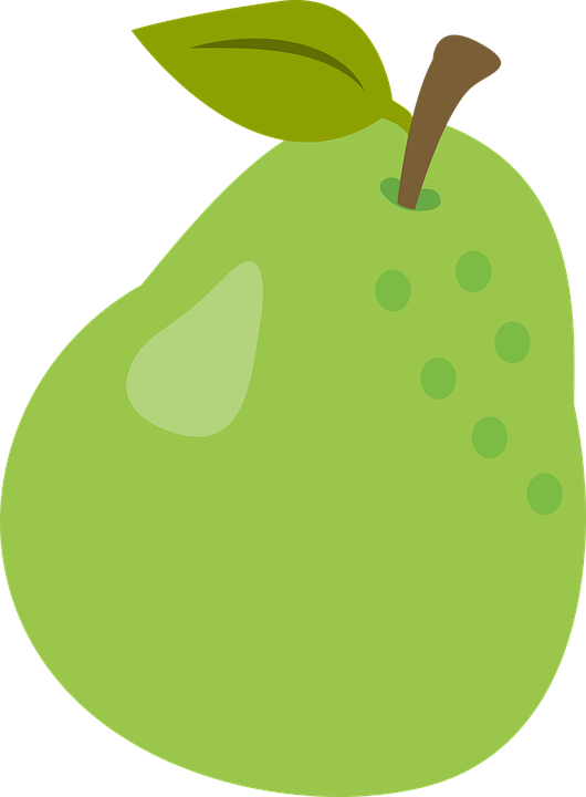 Vector Green Pears Transparent Background (gray, silver, black, olive)