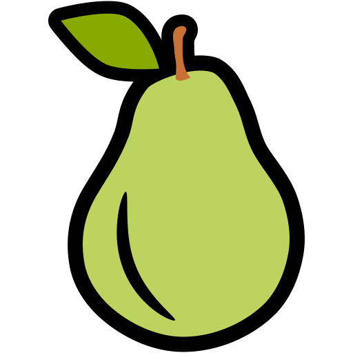 Vector Green Pears Transparent Png (black, silver, olive)