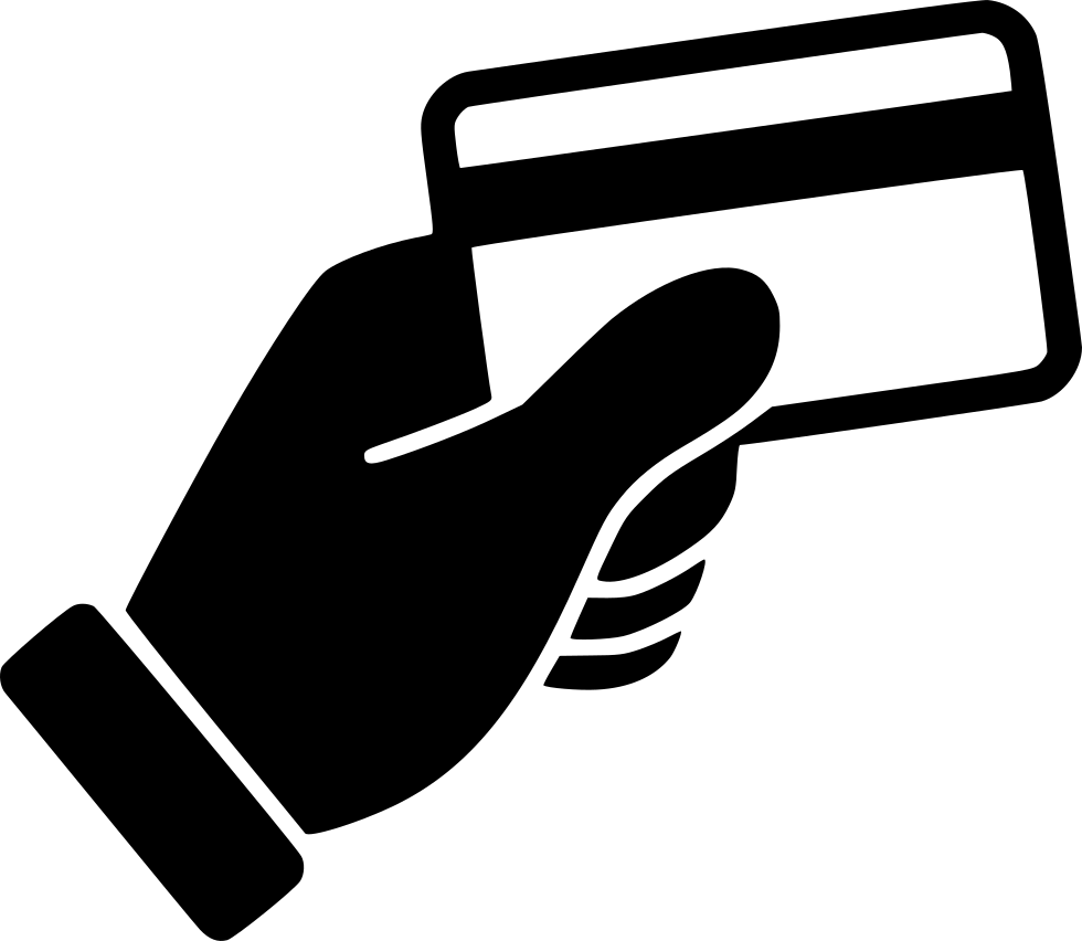 Vector Hand Holding Credit Card Png Pic (black, white)