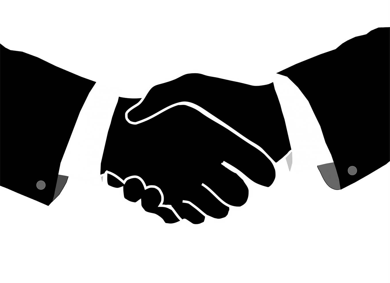 Vector Hand Shake Png File (white, lavender, black)