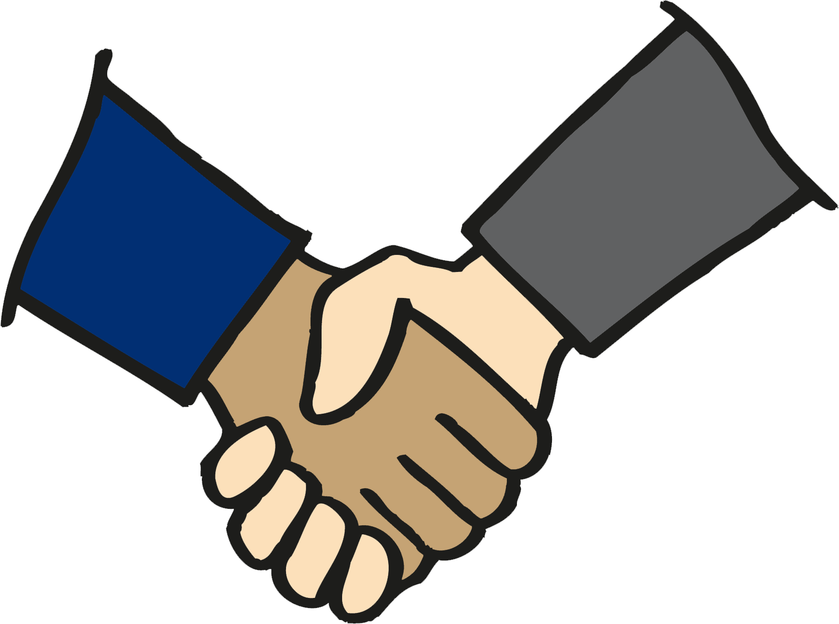 Vector Hand Shake Transparent Background (gray, white, pink, salmon, navy)