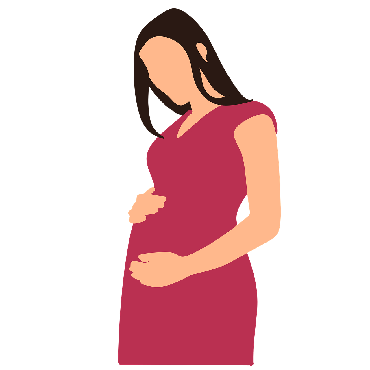 Vector Happy Pregnant Woman Transparent Png (black, salmon, pink, chocolate)