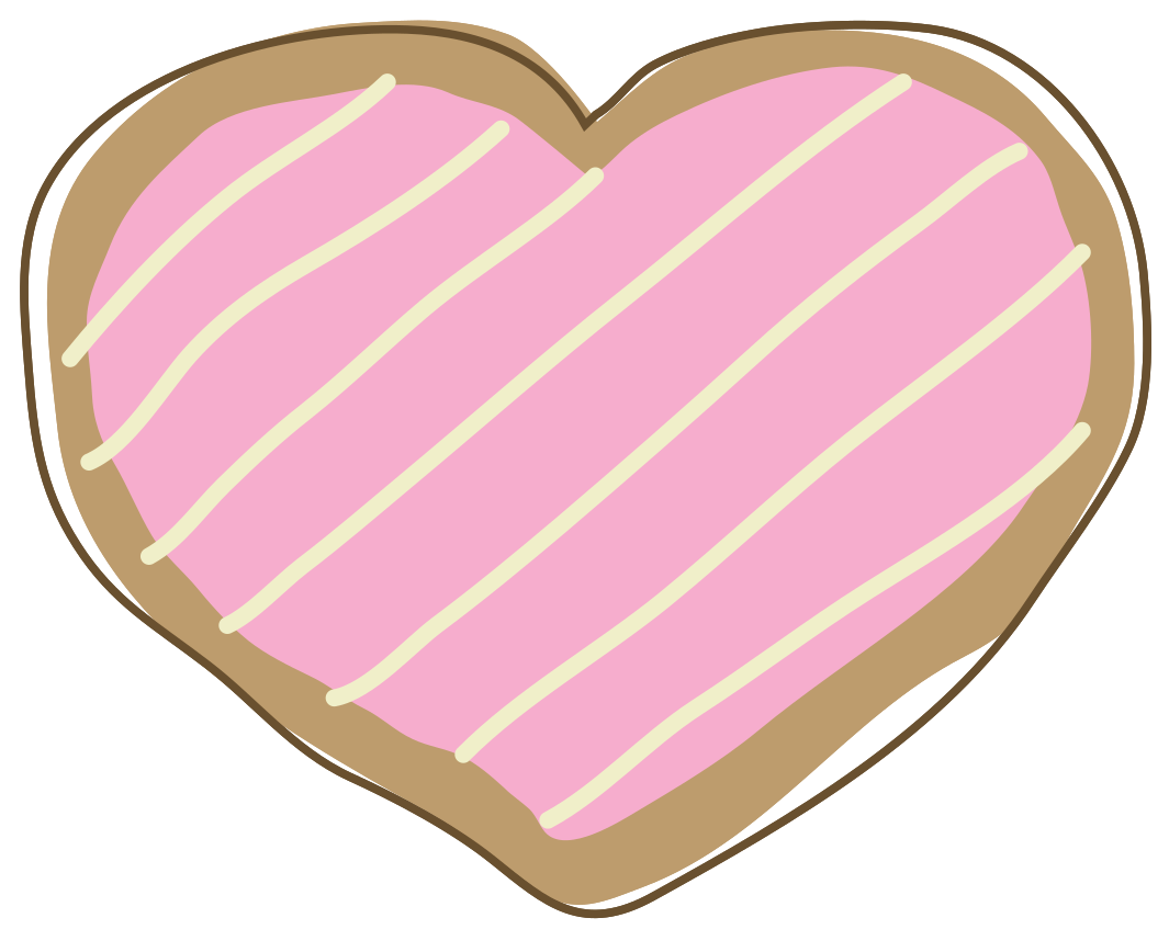 Vector Heart Cookie Png Clipart (beige, black, gray, pink, salmon)