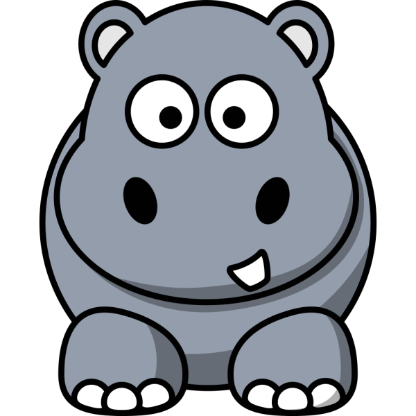 Vector Hippo Png Photos (silver, white, gray, black)