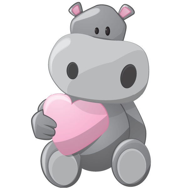 Vector Hippo Png Transparent Image (gray, indigo, silver, black)