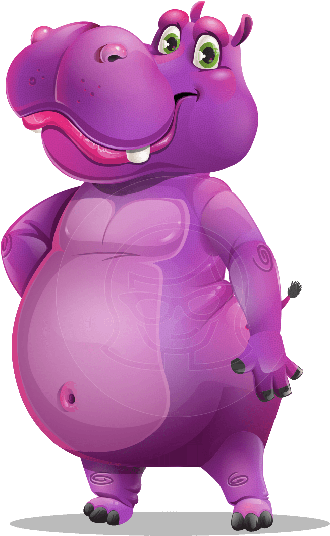 Vector Hippo Transparent Png (gray, black, white, plum, indigo)