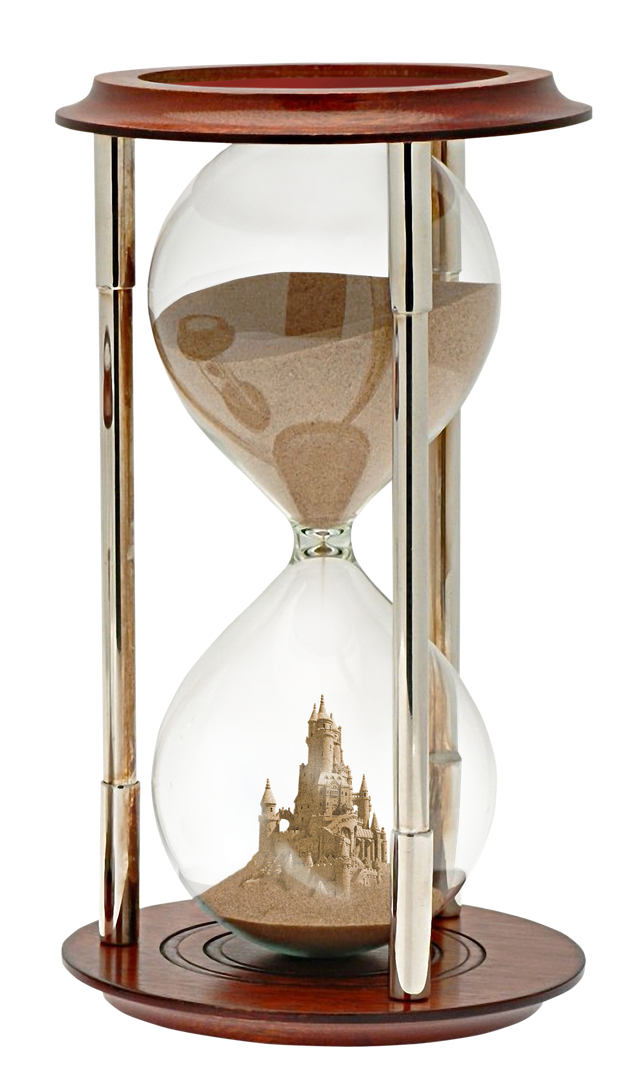 Vector Hourglass Transparent (beige, black, lavender, white)