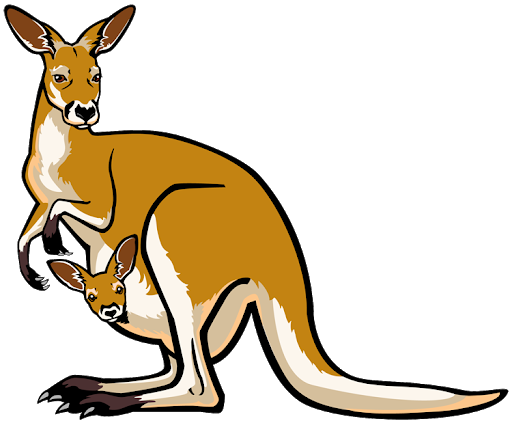 Vector Kangaroo Png Pic (black, beige, chocolate)