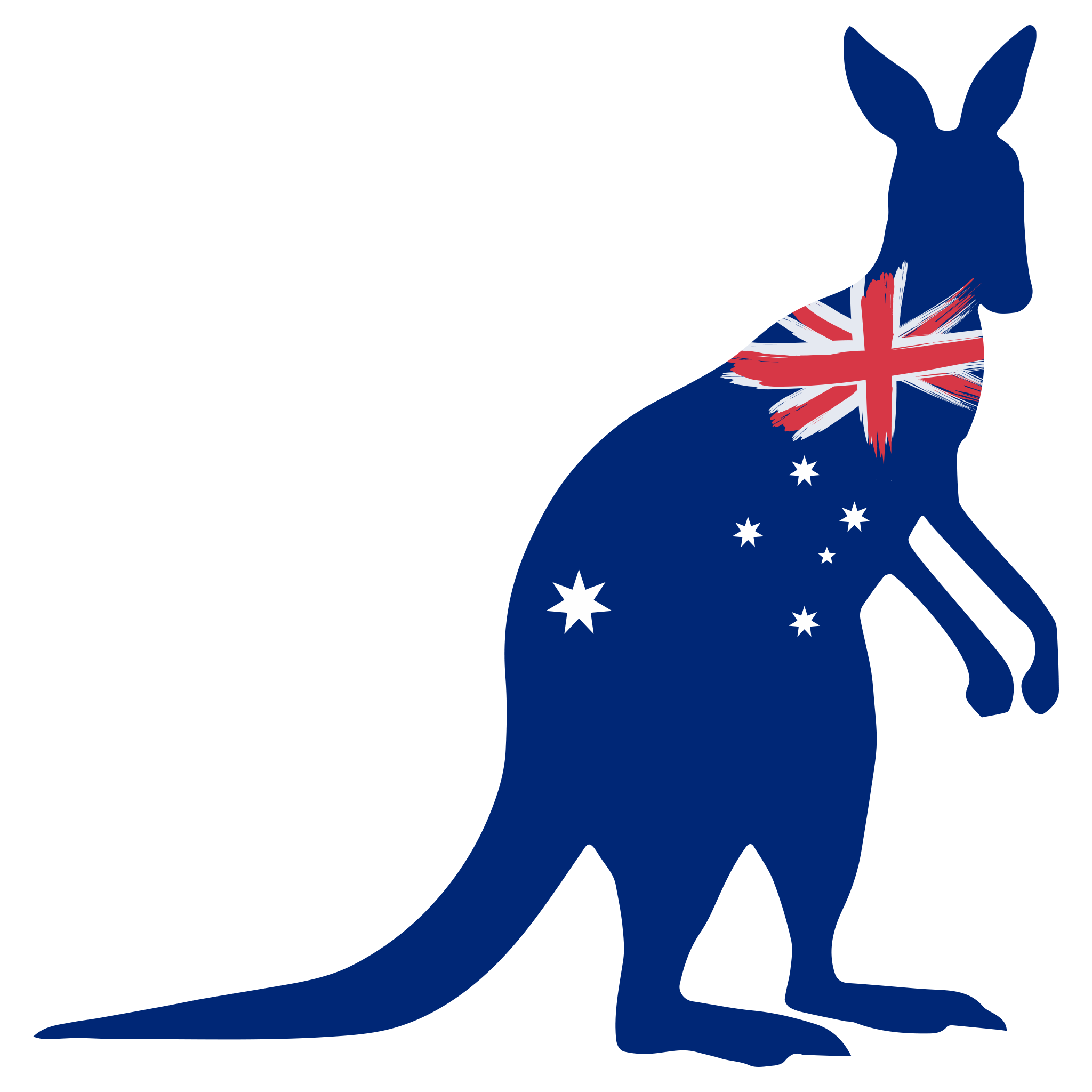 Vector Kangaroo Transparent Png (lavender, white, black, navy, gray)