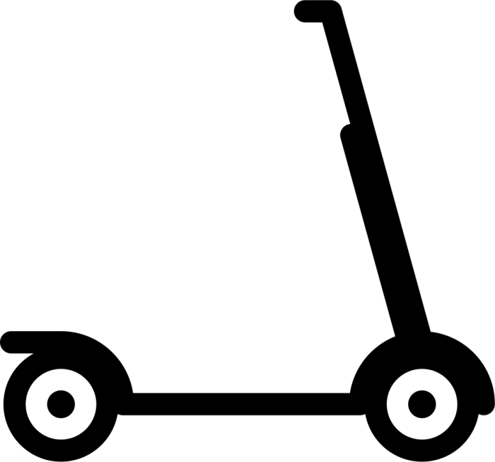 Vector Kick Scooter Png Pic (black)