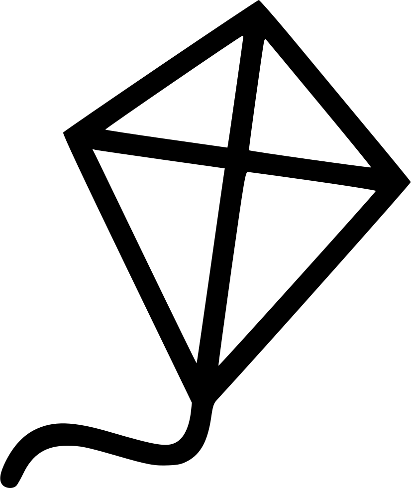 Vector Kite Png File (white, black)