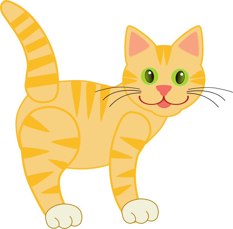 Vector Kitten Png Clipart (orange, black, pink, beige)