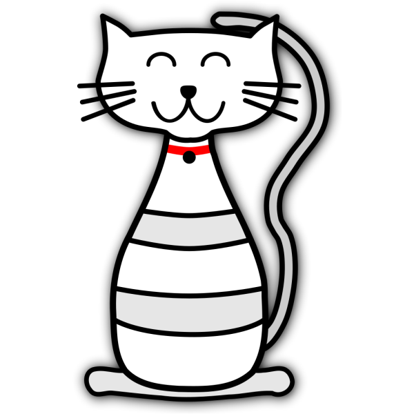 Vector Kitten Transparent Png (lavender, black, white)