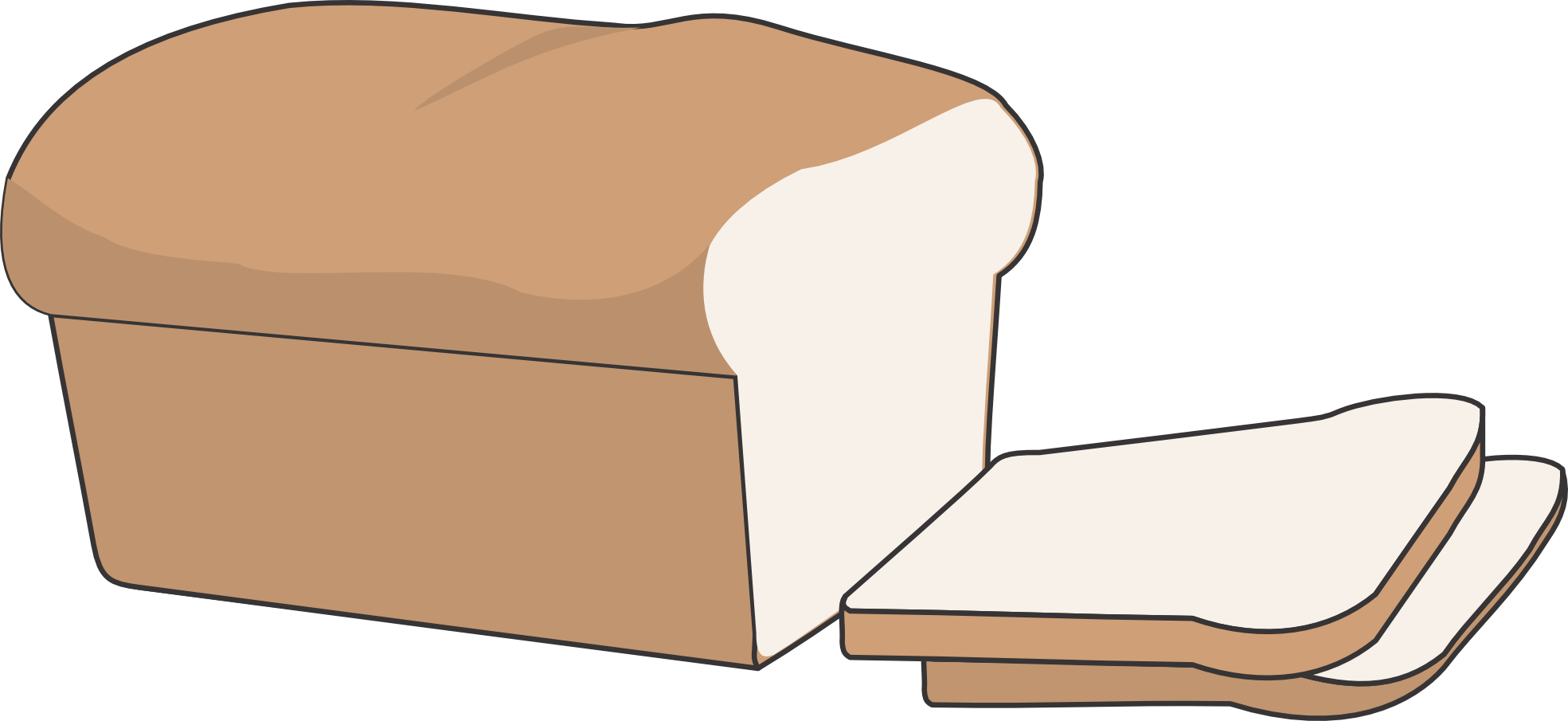 Vector Loaf Bread Png Transparent Image (white, beige, gray, salmon)