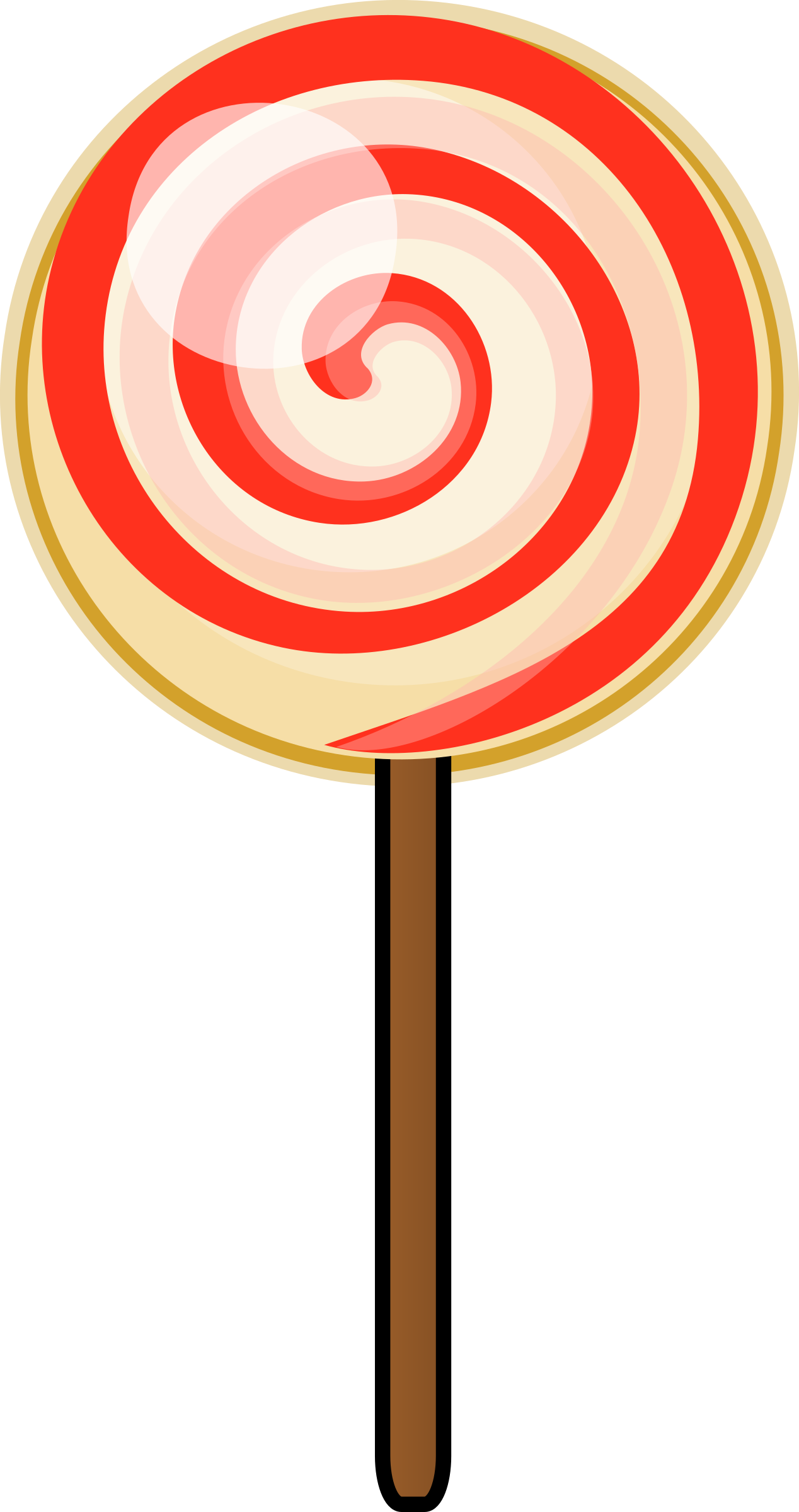 Vector Lollipop Transparent Background (red, beige, black, maroon, olive)