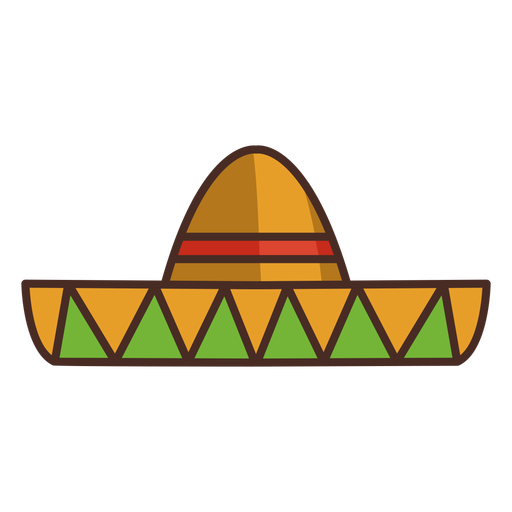 Vector Mexican Hat Png Image (maroon, olive, orange, chocolate, black)