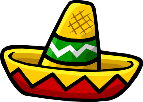 Vector Mexican Hat Png Transparent Image (red, white, maroon, black, gold)