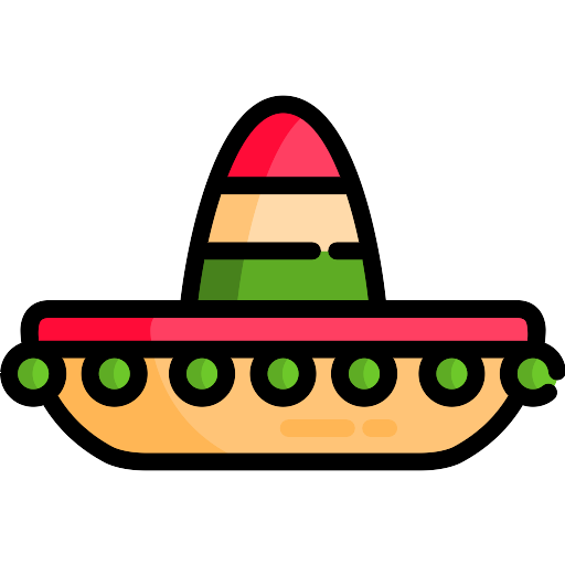 Vector Mexican Hat Transparent Png (olive, pink, salmon, chocolate, black)