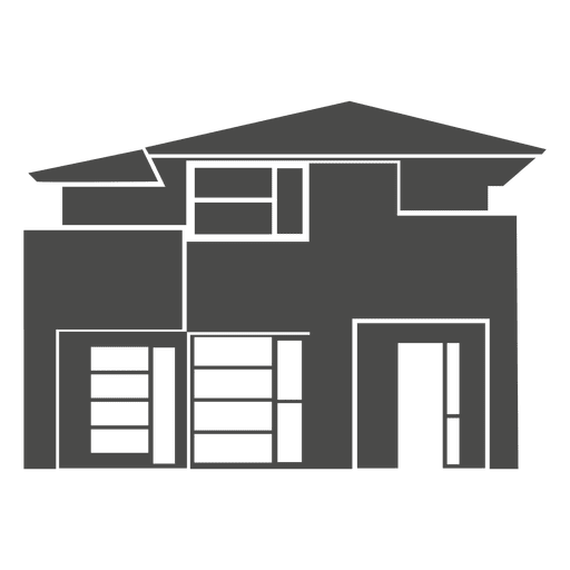 Vector Modern House Png File (gray, indigo)