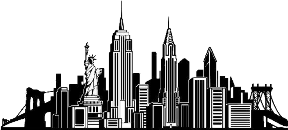 Vector New York Skyline Png Clipart (black)