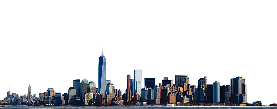 Vector New York Skyline Png File (gray)