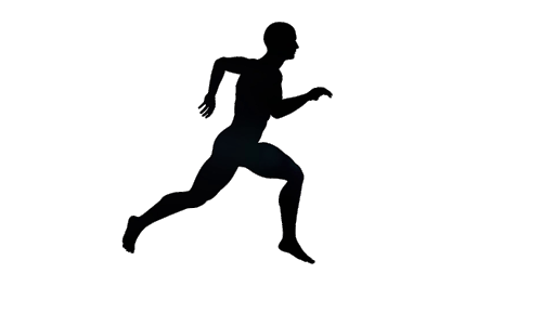 Vector Person Jogging Transparent Background (white, black)