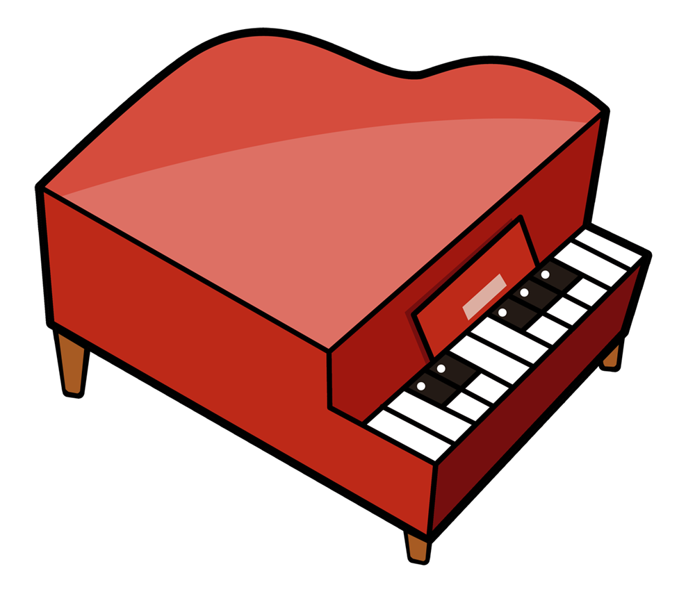 Vector Piano Png File (white, maroon, salmon, chocolate, black)