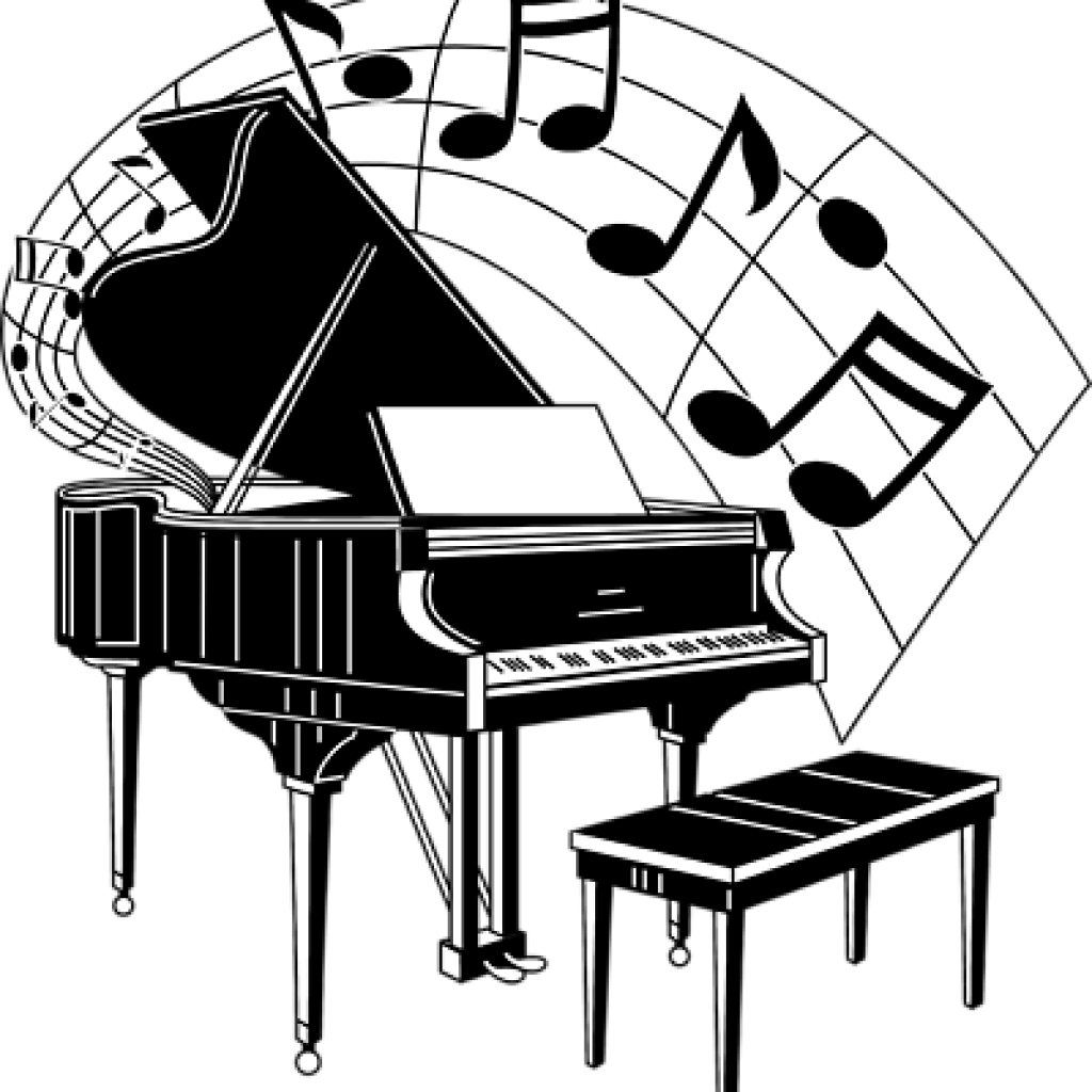 Vector Piano Transparent Png (black, silver, white, indigo)