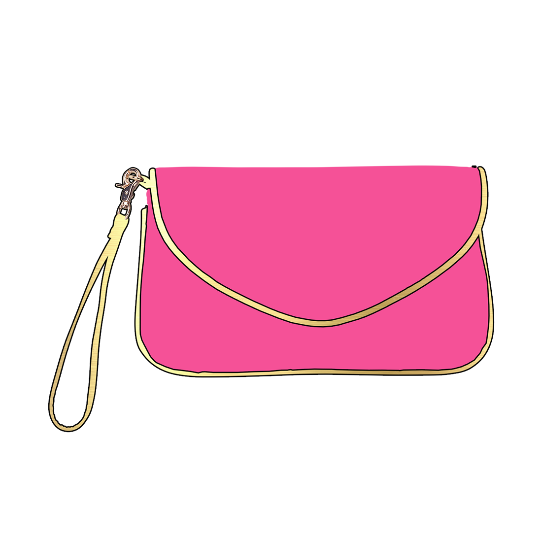 Vector Pink Handbag Png File (salmon, black)