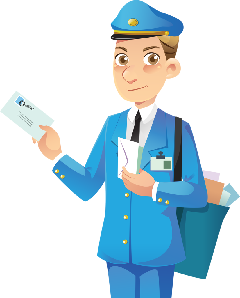 Vector Postman Png Photo (teal, white, black, lavender, greenish blue)