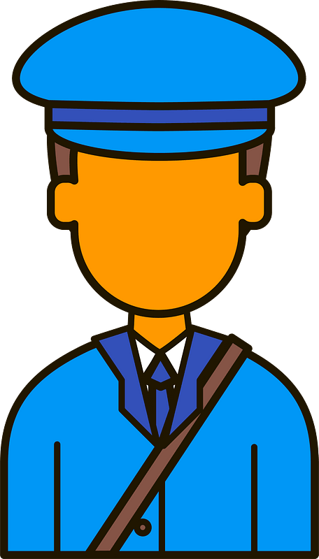 Vector Postman Png Picture (greenish blue, black, gray, orange)