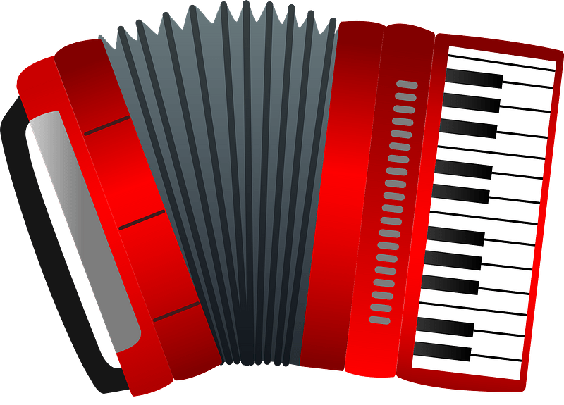 Vector Red Accordion Transparent Background (white, gray, red, black, maroon)