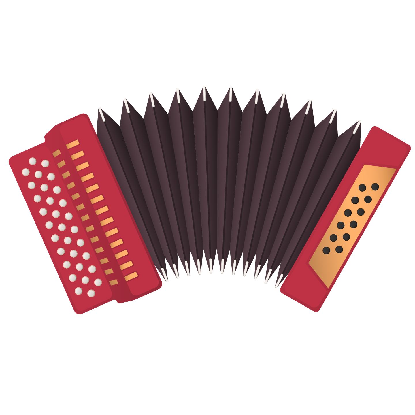 Vector Red Accordion Transparent Png (black, white, chocolate, indigo)