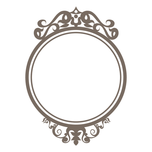 Vector Round Frame Png Photo (gray)